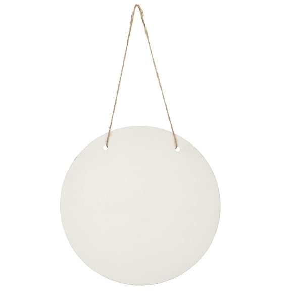 Round Sublimation Door Hangers Unfinished Blank Signs with Rope 7.68 Inch Flat Circle MDF Board Decorative Craft Hanging Ornaments