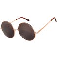 thumbnail image 1 of Round Sunglasses - (56mm) Gold Frame / Brown Lens, 1 of 7