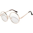 thumbnail image 1 of Round Sunglasses - (56mm) Gold Frame / Clear Lens, 1 of 4