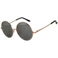 thumbnail image 1 of Round Sunglasses - (56mm) Gold Frame / Silver Mirror Lens, 1 of 8