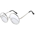 thumbnail image 1 of Round Sunglasses - (56mm) Silver Frame / Clear Lens, 1 of 4