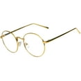 thumbnail image 1 of Round Sunglasses - (71) Gold Yellow Frame / Clear Lens, 1 of 3