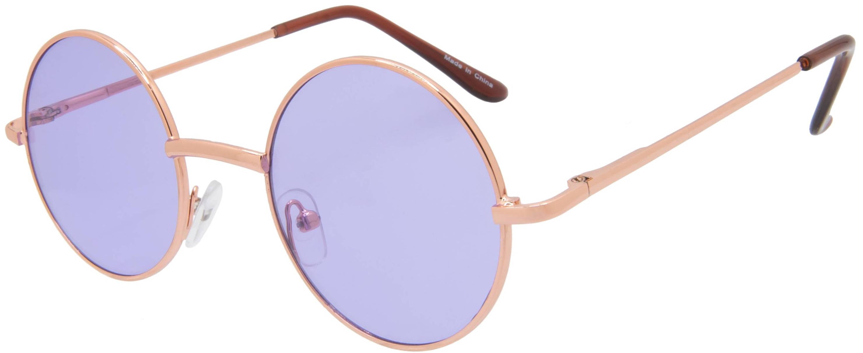 Gold Frame with Purple Lenses Sunglasses A model that never goes unnoticed. Violet lenses, gold frame  main image 2