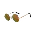 thumbnail image 1 of Round Sunglasses - Small (43mm) Gold Frame / Red Mirror Lens, 1 of 7