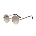 thumbnail image 1 of Round Sunglasses - Small (43mm) Gold Frame / Two-tone Smoke Yellow Lens, 1 of 6