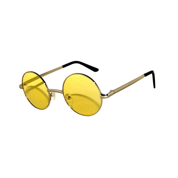 Round Sunglasses - Small (43mm) Gold Frame / Yellow Lens