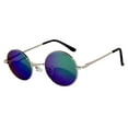 thumbnail image 1 of Round Sunglasses - Small (43mm) Silver Frame / Bluegreen Lens, 1 of 5