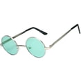 thumbnail image 1 of Round Sunglasses - Small (43mm) Silver Frame / Green Lens, 1 of 4