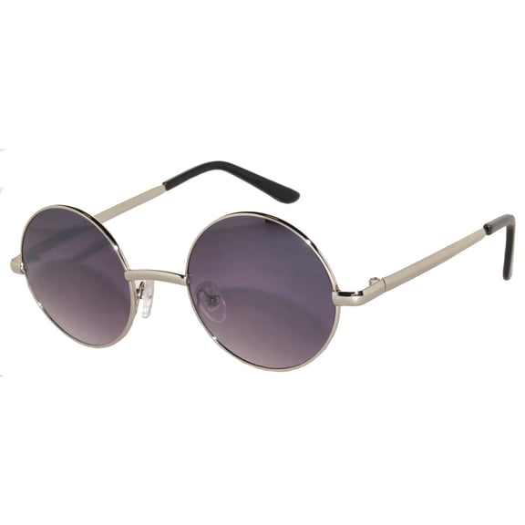 Round Sunglasses - Small (43mm) Silver Frame / Smoke Lens