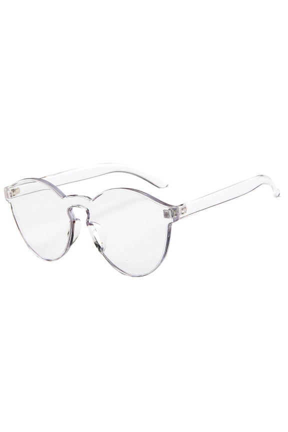 Round Sunglasses - Transparent Clear