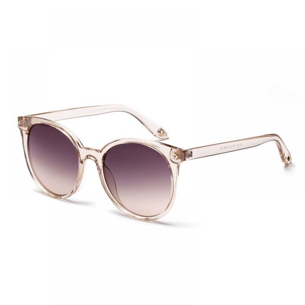 Round Sunglasses for Women Men, Retro Polarized Acetate Sunglasses Classic Fashion Designer Style - image 1 of 5