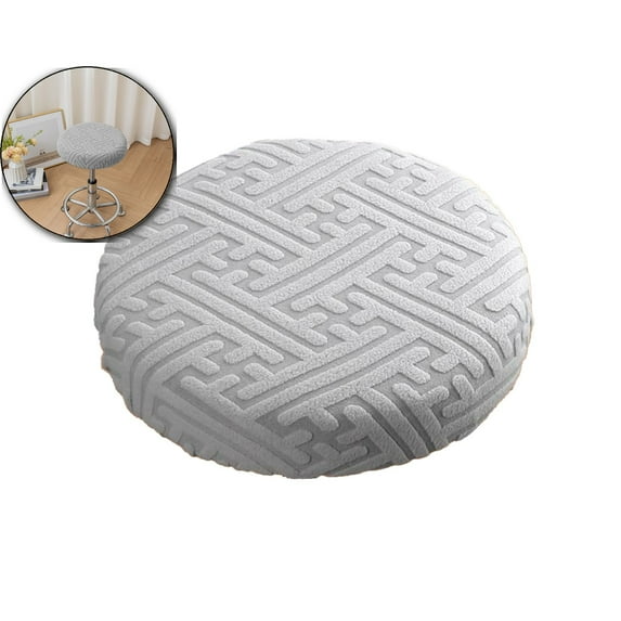 Round Swivel Stool Cover Stretch Polyester Seat Protector for Bar, Salon, Bedroom – 11.81-14.17in