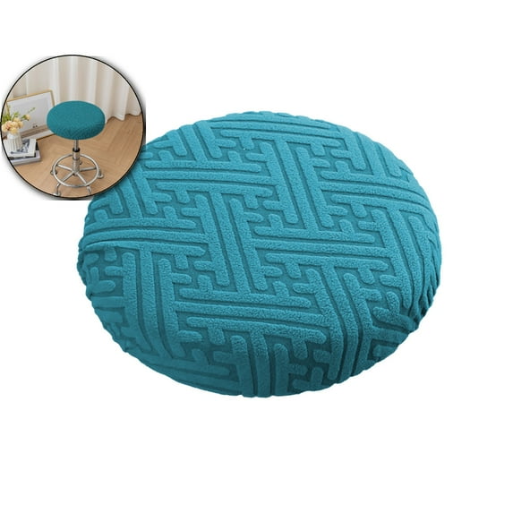 Round Swivel Stool Cover Stretch Polyester Seat Protector for Bar, Salon, Bedroom – 11.81-14.17in