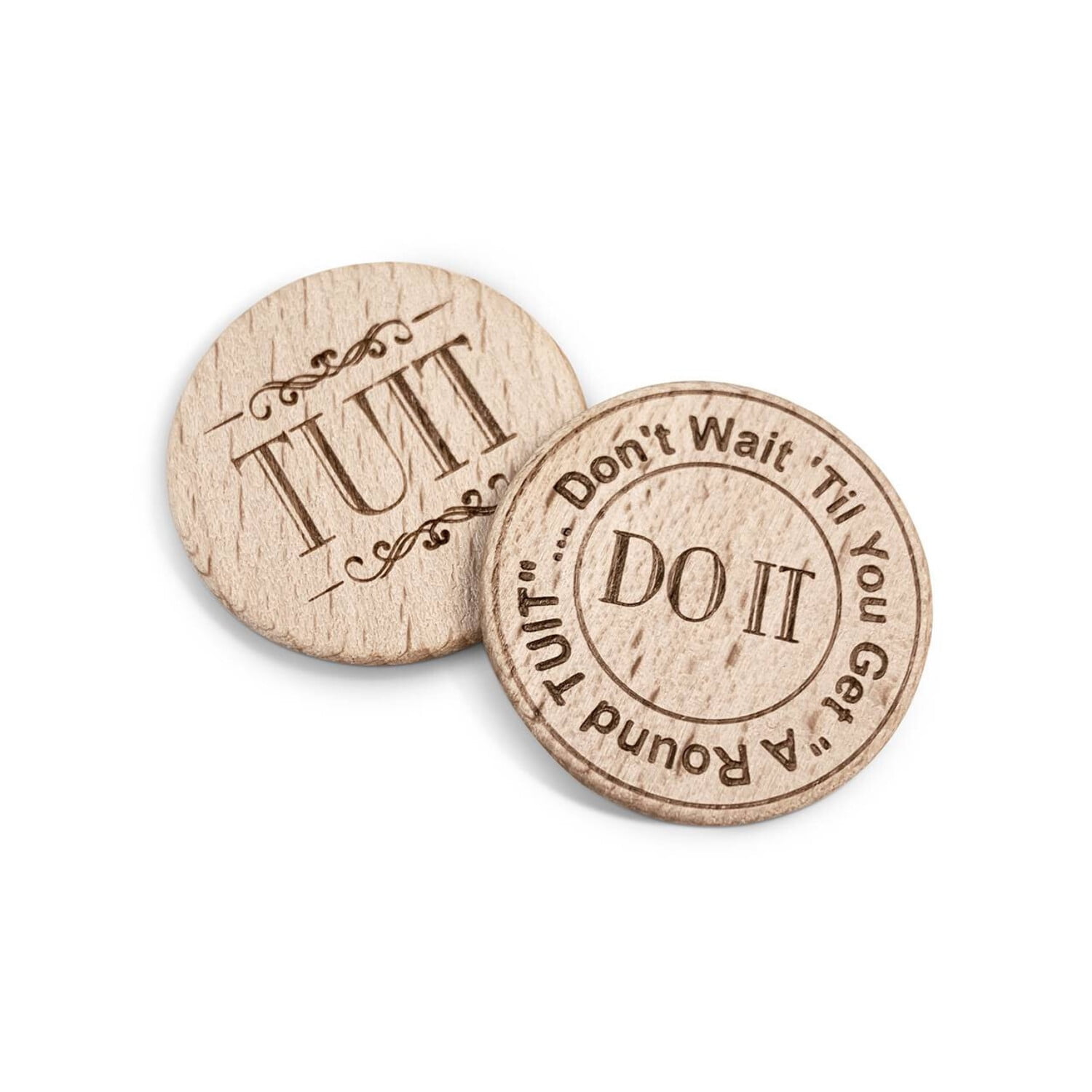 TRAINERS WAREHOUSE Round TUIT Tokens (24/set Wooden)
