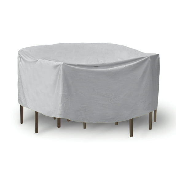 Round Table & Chair Cover for 60" table with 6 High Back Chairs, 30" height; includes umbrella hole