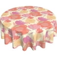 thumbnail image 1 of Round Table Cloth Abstract Pastel Boho Floral Table Cloths Waterproof Table Cover for Wedding Party Dining Holiday Banquet, 1 of 6
