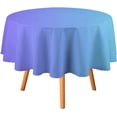 thumbnail image 1 of Round Table Cloth Blue Purple Ombre Tablecloths Washable Table Cover for Kitchen Dinning Party Tabletop Modern Decoration,70inch, 1 of 8