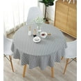 thumbnail image 1 of Round Table Cloth Cover Cotton Linen Tablecloth Grey Nordic Twill Table Clothes for Round Table, Dinner Christmas Holiday Party Picnic Use, 1 of 6