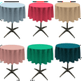 thumbnail image 1 of Round Table Cloth, Oil-Proof Spill-Proof and Water Resistance Polyester Poplin Tablecloth, Decorative Fabric Circular Table Cover for Outdoor and Indoor Use, 1 of 2