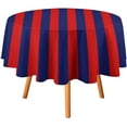 thumbnail image 1 of Round Table Cloth Stripe Red Blue Tablecloths Washable Table Cover for Kitchen Dinning Party Tabletop Modern Decoration,70inch, 1 of 8