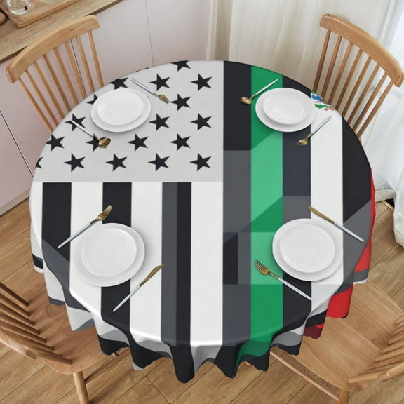 Round Table Cloths 60 Inch Mexican Roots Tablecloth Kitchen Dining Christmas Holiday Party Decor Table Cloth