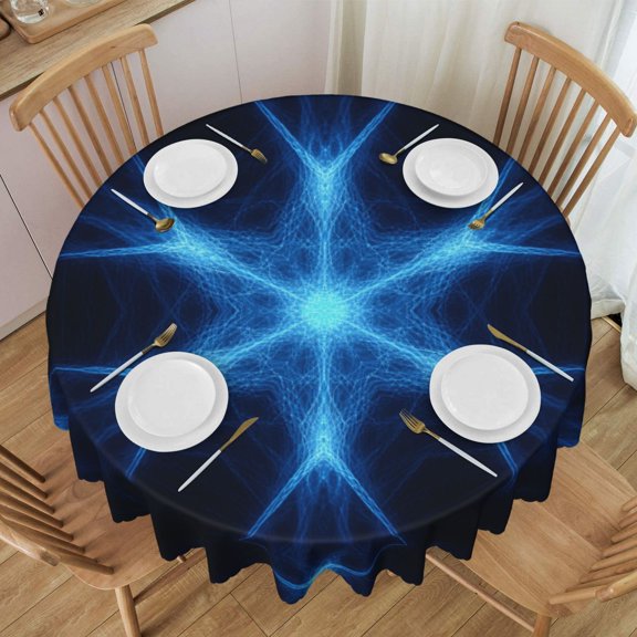 Round Table Cloths 60 Inch Sacred Geometry Patterns Tablecloth Kitchen Dining Christmas Holiday Party Decor Table Cloth