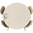 thumbnail image 1 of Round Table Cover 36-44 Inch Beige Halloween Waterproof Reusable Table Cloth Round Fitted Vinyl Tablecloth with Elastic Edged for Parties Outdoors, Checkered Bat Bow, 1 of 9