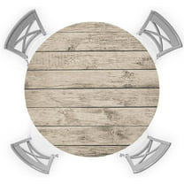 Round Table Cover 45-52 Inch, Waterproof Reusable Table Cloth Round Fitted Vinyl Tablecloth with Elastic Edged for Parties Outdoors, Mandala Pattern