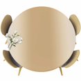 thumbnail image 1 of Round Table Cover 45-54 Inch Ombre Khaki Brown Waterproof Reusable Table Cloth Round Fitted Vinyl Tablecloth with Elastic Edged for Parties Outdoors, Solid Color Gradient Minimalist Modern, 1 of 6