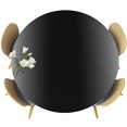 thumbnail image 1 of Round Table Cover 55-60 Inch Ombre Black Gray Waterproof Reusable Table Cloth Round Fitted Vinyl Tablecloth with Elastic Edged for Parties Outdoors, Solid Color Gradient Minimalist Modern, 1 of 9