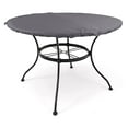 thumbnail image 1 of Round Table Cover - Water-Resistant Polyester, 42-48 Inch, Patio Furniture Cover - Adjustable Straps, Windproof, Charcoal, 1 of 7