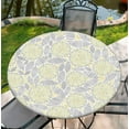 thumbnail image 1 of Round Table Cover for Round Tables 36"-70", Fitted Tablecloth with Elastic for Indoor Outdoor Party Holiday, 44inch, Leaves Collage, 1 of 6