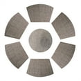 Round Table Placemats, 7Pcs PVC Wedge Placemats Place Mats NonSlip for