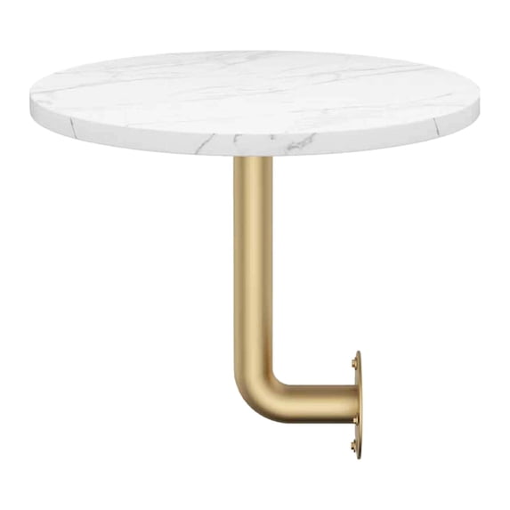 Round Table Wall Mounted Side Table Bar End Table Iron Wood Minimalist Compact for Living Room Bedroom Office