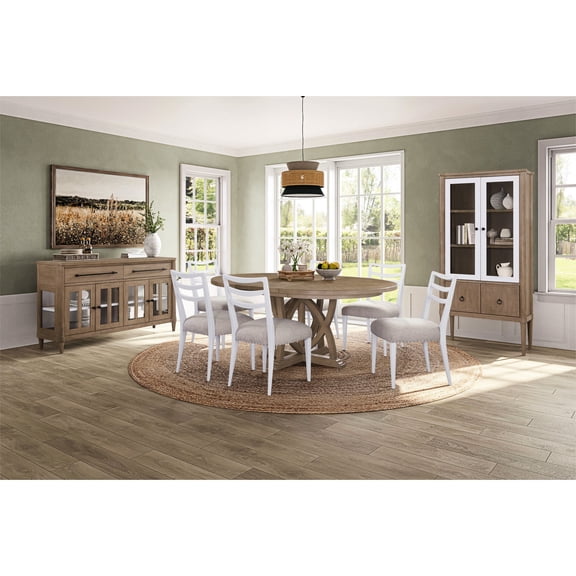 Round Table with Expandable Leaf | Party and Event Hosting | Ample Space for Guests