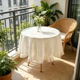 thumbnail image 1 of Round Tablecloth 39 Inch - Coffee Table Cover Desktop Decor for Living Room Bedroom - Stain Resistant Polyester Table Topper - Round Cloth for Dining Tea Table Home Decorative Cover, 1 of 6