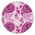 thumbnail image 1 of Round Tablecloth 44" Waterproof Oxford Fabric, Elastic Edge, Paisley Design, Fitted and Easy to Maintain for Kitchen or Patio, 1 of 7