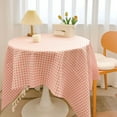 thumbnail image 1 of Round Tablecloth - 55 Inch - Water Resistant Spill Proof Washable Polyester Table Cloth Decorative Fabric Table Cover for Dining, Buffet Parties and Camping,55.11x78.74in, 1 of 8