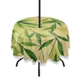 thumbnail image 1 of Round Tablecloth 60*60 Inches Round Tablecloth Outdoor Style Tablecloth With Umbrella Holes Tablecloth Outdoor Suitable For Kitchens and Dining Rooms Beautiful Bamboo Leaf, 1 of 8