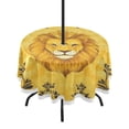 thumbnail image 1 of Round Tablecloth 60*60 Inches Round Tablecloth Outdoor Style Tablecloth With Umbrella Holes Tablecloth Outdoor Suitable For Kitchens and Dining Rooms Cartoon Pretty Lion, 1 of 8