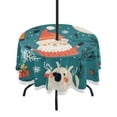 thumbnail image 1 of Round Tablecloth 60*60 Inches Round Tablecloth Outdoor Style Tablecloth With Umbrella Holes Tablecloth Outdoor Suitable For Kitchens and Dining Rooms Christmas Lovely Snowman, 1 of 8