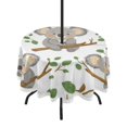 thumbnail image 1 of Round Tablecloth 60*60 Inches Round Tablecloth Outdoor Style Tablecloth With Umbrella Holes Tablecloth Outdoor Suitable For Kitchens and Dining Rooms Cute Gray Koala, 1 of 8