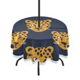 thumbnail image 1 of Round Tablecloth 60*60 Inches Round Tablecloth Outdoor Style Tablecloth With Umbrella Holes Tablecloth Outdoor Suitable For Kitchens and Dining Rooms Leopard, 1 of 8