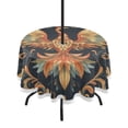 thumbnail image 1 of Round Tablecloth 60*60 Inches Round Tablecloth Outdoor Style Tablecloth With Umbrella Holes Tablecloth Outdoor Suitable For Kitchens and Dining Rooms Pretty Phoenix Pattern, 1 of 8