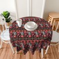 thumbnail image 1 of Round Tablecloth 60 Inch, Ethnic African Mud Cloth Tribal Print Tablecloth Washable Wipeable Polyester Fabric Table Cloth Cover for Farmhouse Holiday Party Outdoor Home Kitchen Dining Decor, Brown, 1 of 6