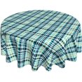 thumbnail image 1 of Round Tablecloth 60 Inch, Modern Plaid Circular Table Cover Reusable Tabletop Covers Polyester Table Cloth for Dining, Party, Buffet, Wedding, 1 of 8