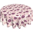 thumbnail image 1 of Round Tablecloth 60 Inch, Retro Geometric Circles Tablecloths Round Durable Table Cloth Farmhouse Table Cover for Dining, Parties, Camping, 1 of 8
