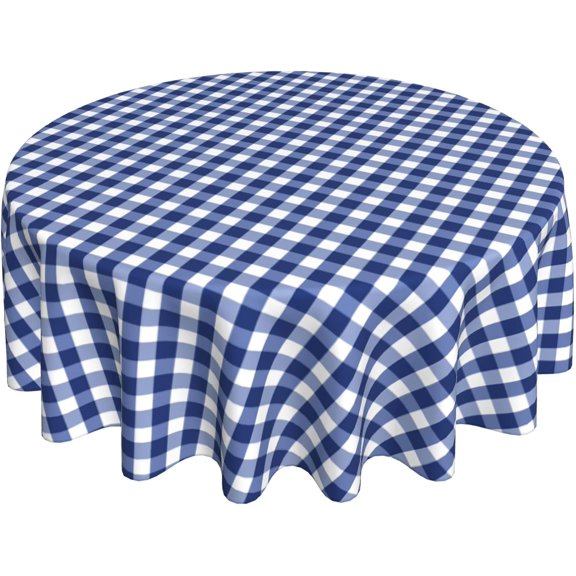 Round Tablecloth 60 Inch, Royal Blue Round Tablecloths Heat Resistant Table Cover Farmhouse Table Cover for Dining, Parties, Camping