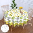 thumbnail image 1 of Round Tablecloth 60 Inch,Stain Resistance Polyester Table Cloth,Table Cover for Kitchen Dining Table, Buffet Parties and \u200bCamping-Lemon, 1 of 5
