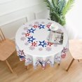 thumbnail image 1 of Round Tablecloth 60 Inch,Stain Resistance Polyester Table Cloth,Table Cover for Kitchen Dining Table, Buffet Parties and \u200bcamping-4th of July, 1 of 4
